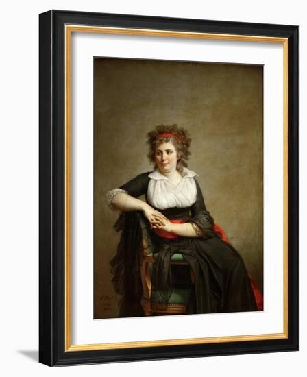 Robertine Tourteau, Marquise D'Orvilliers (1772-186)-Jacques Louis David-Framed Giclee Print