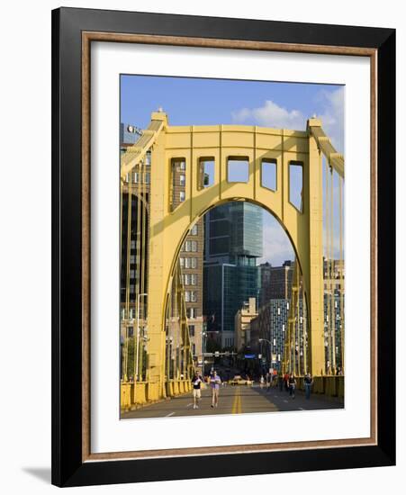 Roberto Clemente Bridge (6th Street Bridge) over the Allegheny River, Pittsburgh, Pennsylvania, Uni-Richard Cummins-Framed Photographic Print