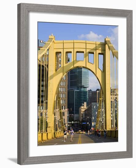 Roberto Clemente Bridge (6th Street Bridge) over the Allegheny River, Pittsburgh, Pennsylvania, Uni-Richard Cummins-Framed Photographic Print