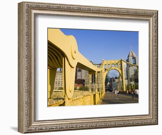 Roberto Clemente Bridge (6th Street Bridge) over the Allegheny River, Pittsburgh, Pennsylvania, Uni-Richard Cummins-Framed Photographic Print