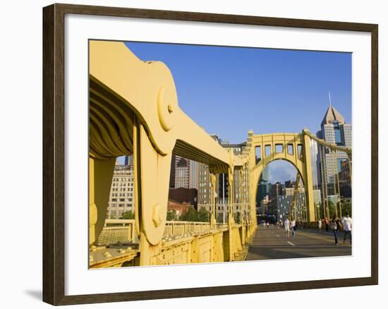 Roberto Clemente Bridge (6th Street Bridge) over the Allegheny River, Pittsburgh, Pennsylvania, Uni-Richard Cummins-Framed Photographic Print