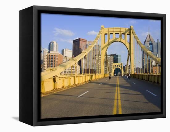 Roberto Clemente Bridge (6th Street Bridge) over the Allegheny River, Pittsburgh, Pennsylvania, Uni-Richard Cummins-Framed Premier Image Canvas