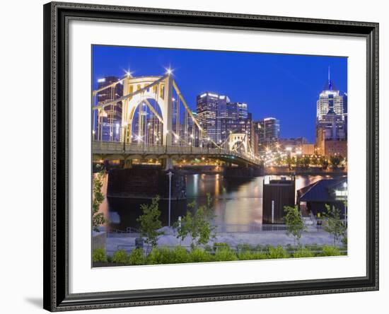 Roberto Clemente Bridge (6th Street Bridge) over the Allegheny River, Pittsburgh, Pennsylvania, Uni-Richard Cummins-Framed Photographic Print