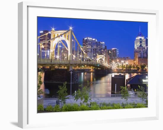 Roberto Clemente Bridge (6th Street Bridge) over the Allegheny River, Pittsburgh, Pennsylvania, Uni-Richard Cummins-Framed Photographic Print