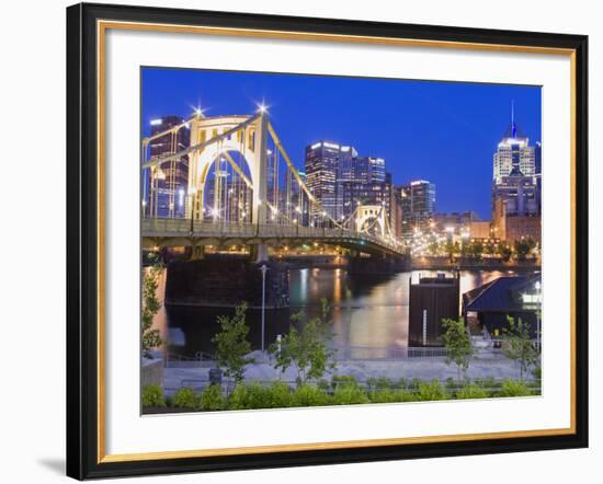 Roberto Clemente Bridge (6th Street Bridge) over the Allegheny River, Pittsburgh, Pennsylvania, Uni-Richard Cummins-Framed Photographic Print