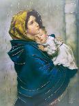 Praying Girl, Italian Painting of 19th Century-Roberto Ferruzzi-Giclee Print