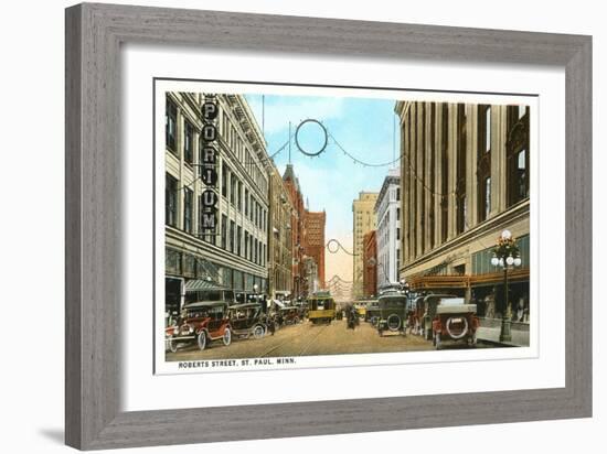 Roberts Street, St. Paul, Minnesota-null-Framed Art Print