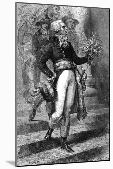 Robespierre and Flowers-E Ronjat-Mounted Art Print
