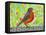 Robin Bird Watercolor-null-Framed Stretched Canvas