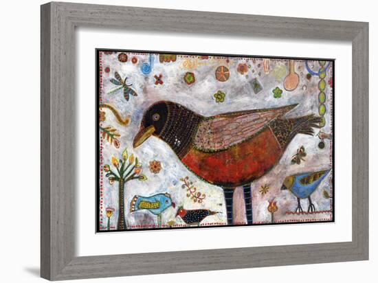 Robin Dotty Color-Jill Mayberg-Framed Giclee Print