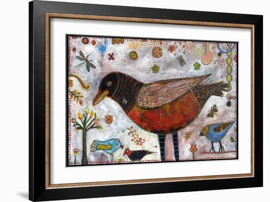 Robin Dotty Color-Jill Mayberg-Framed Giclee Print