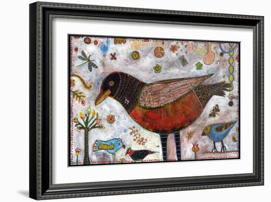 Robin Dotty Color-Jill Mayberg-Framed Giclee Print