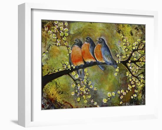 Robin Family-Blenda Tyvoll-Framed Giclee Print