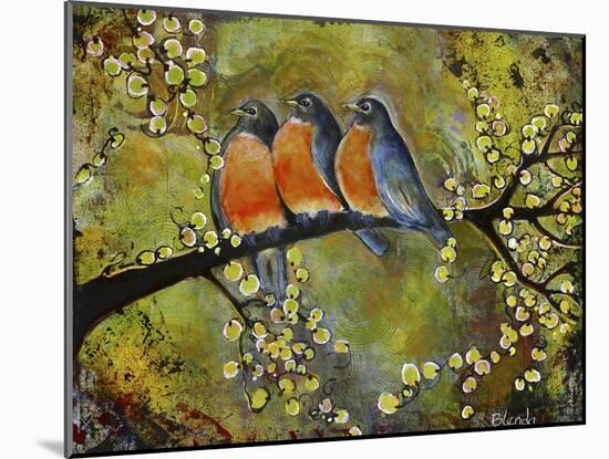 Robin Family-Blenda Tyvoll-Mounted Giclee Print