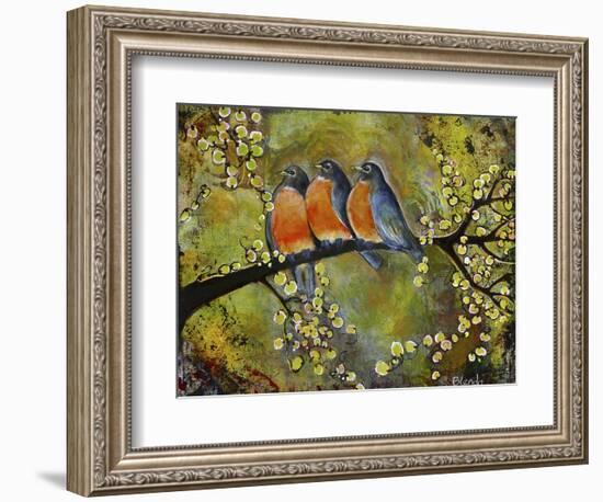 Robin Family-Blenda Tyvoll-Framed Giclee Print