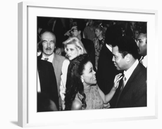 Robin Givens with Muhammad Ali, Ivana Trump and Donald Trump's Father, Fred, at Tyson-Spinks Fight-null-Framed Premium Photographic Print