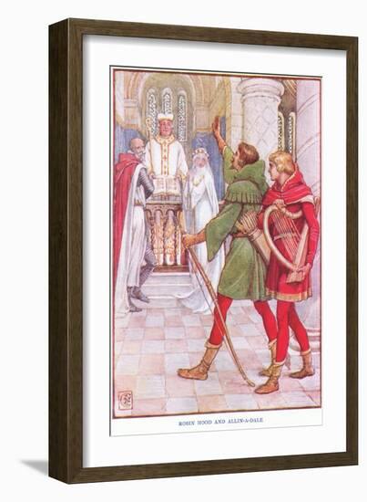 Robin Hood and Alan-A-Dale, C.1920-Walter Crane-Framed Giclee Print