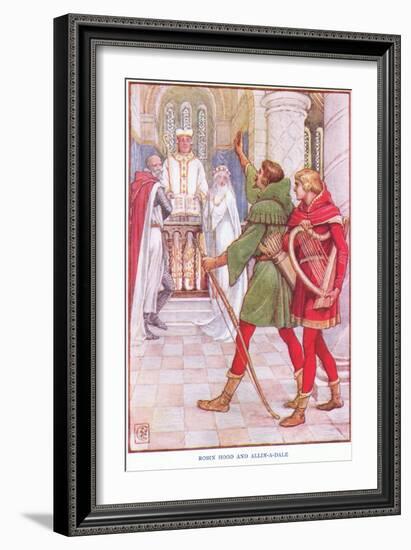 Robin Hood and Alan-A-Dale, C.1920-Walter Crane-Framed Giclee Print