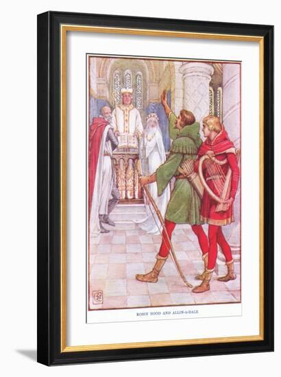 Robin Hood and Alan-A-Dale, C.1920-Walter Crane-Framed Giclee Print