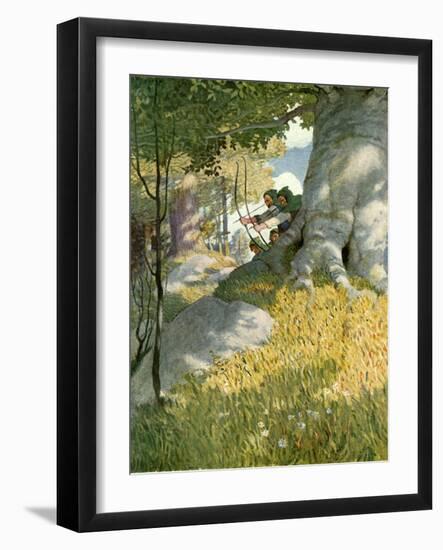 Robin Hood and His Companions Rescue Will Stutely-Newell Convers Wyeth-Framed Giclee Print