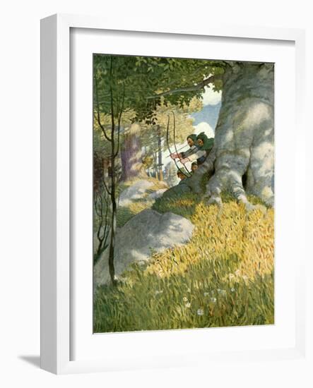 Robin Hood and His Companions Rescue Will Stutely-Newell Convers Wyeth-Framed Giclee Print