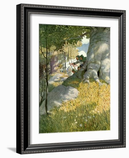 Robin Hood and His Companions Rescue Will Stutely-Newell Convers Wyeth-Framed Giclee Print