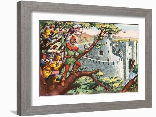 Robin Hood and His Merry Men-English School-Framed Giclee Print