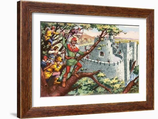 Robin Hood and His Merry Men-English School-Framed Giclee Print