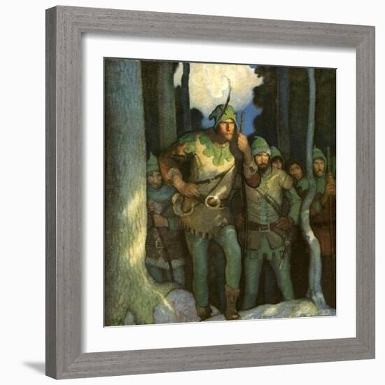 Robin Hood and His Merry Outlaws-Newell Convers Wyeth-Framed Giclee Print