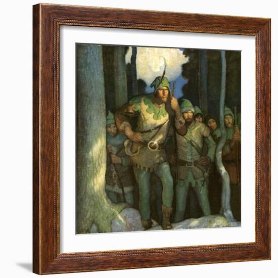 Robin Hood and His Merry Outlaws-Newell Convers Wyeth-Framed Giclee Print