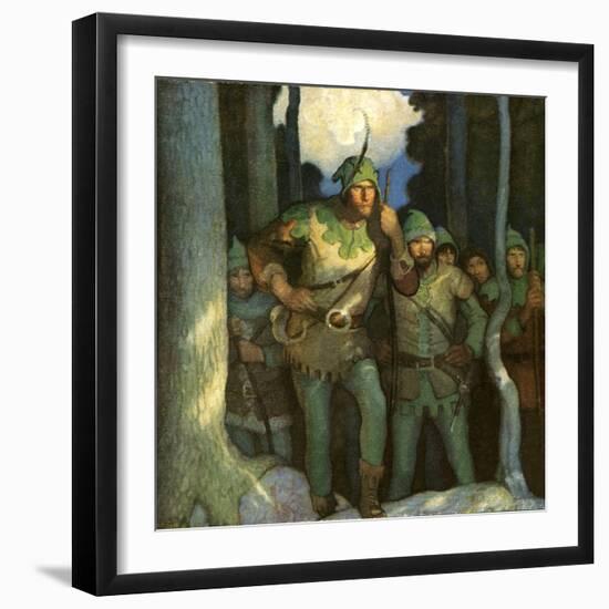 Robin Hood and His Merry Outlaws-Newell Convers Wyeth-Framed Giclee Print