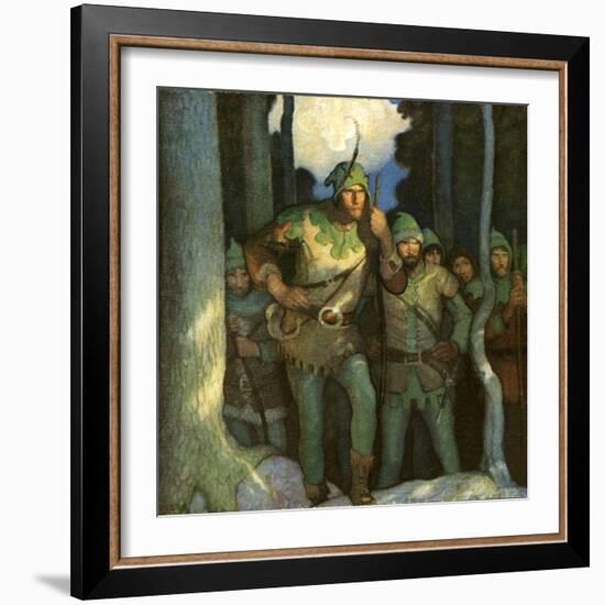 Robin Hood and His Merry Outlaws-Newell Convers Wyeth-Framed Giclee Print