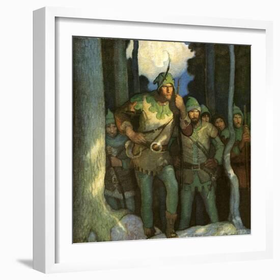 Robin Hood and His Merry Outlaws-Newell Convers Wyeth-Framed Giclee Print