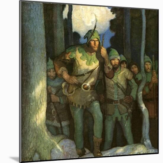 Robin Hood and His Merry Outlaws-Newell Convers Wyeth-Mounted Giclee Print