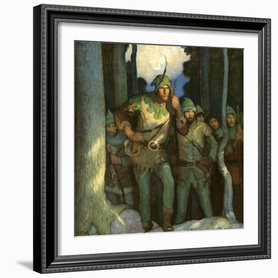 Robin Hood and His Merry Outlaws-Newell Convers Wyeth-Framed Giclee Print