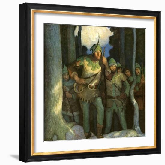 Robin Hood and His Merry Outlaws-Newell Convers Wyeth-Framed Giclee Print