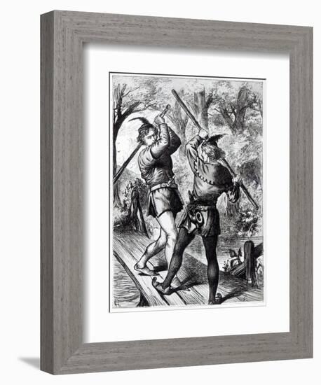 Robin Hood and Little John-English School-Framed Giclee Print