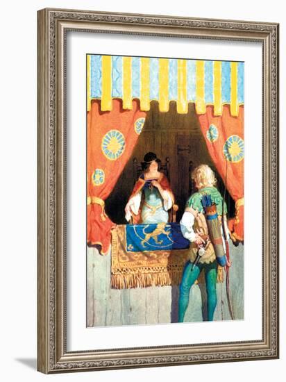 Robin Hood and Maid Marian-Newell Convers Wyeth-Framed Art Print