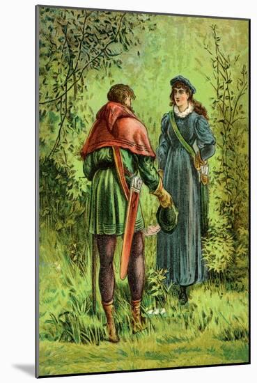 Robin Hood and Maid Marian-null-Mounted Art Print