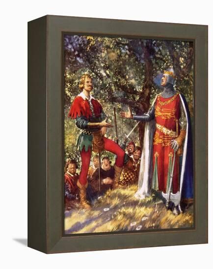 Robin Hood and Richard the Lionheart-John Millar Watt-Framed Premier Image Canvas