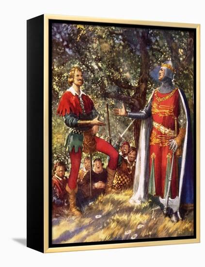 Robin Hood and Richard the Lionheart-John Millar Watt-Framed Premier Image Canvas