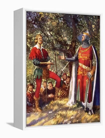 Robin Hood and Richard the Lionheart-John Millar Watt-Framed Premier Image Canvas