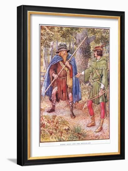 Robin Hood and the Beggar, C.1920-Walter Crane-Framed Giclee Print