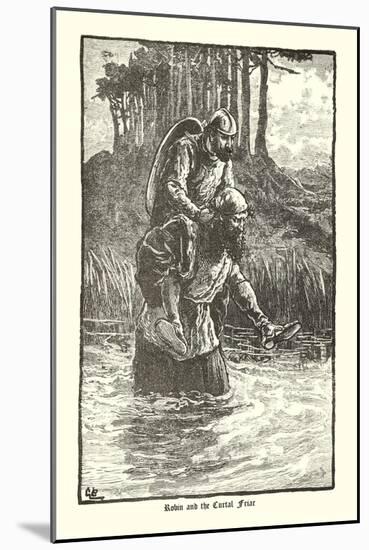 Robin Hood and the Curtal Friar-null-Mounted Art Print