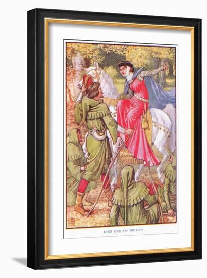 Robin Hood and the Lady, C.1920-Walter Crane-Framed Giclee Print