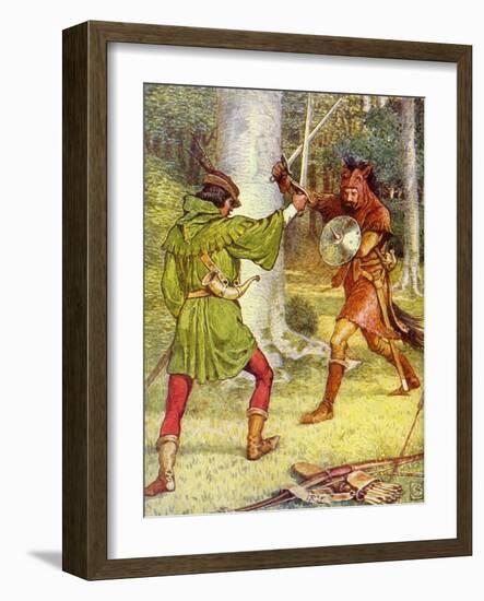 Robin Hood and the men of the Greenwood-Walter Crane-Framed Giclee Print