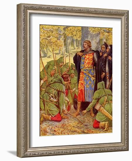 Robin Hood and the men of the Greenwood-Walter Crane-Framed Giclee Print