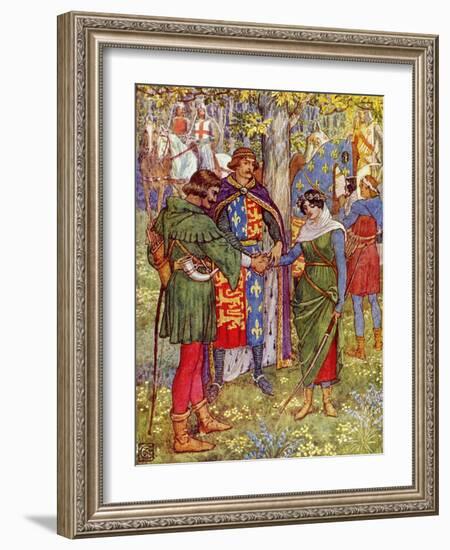 Robin Hood and the men of the Greenwood-Walter Crane-Framed Giclee Print