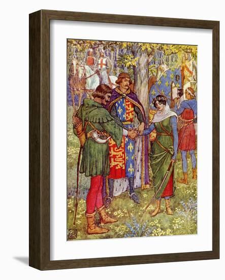 Robin Hood and the men of the Greenwood-Walter Crane-Framed Giclee Print