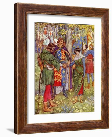 Robin Hood and the men of the Greenwood-Walter Crane-Framed Giclee Print